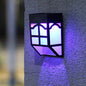 Wall Lamp Lighting LED Solar Power Panel lights 7 color changeable Light Sensor Waterproof Outdoor Fence Garden Pathway
