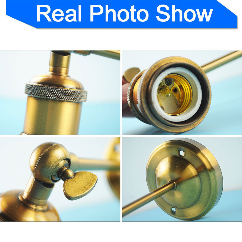 Wall Lamp Loft Wall Light E27 LED Edison Bulb ST64 110v 220v Vintage Loft Adjustable Industrial Metal Wall Light Sconce Lamp