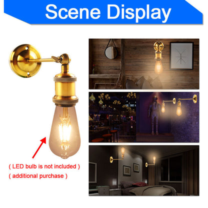 Wall Lamp Loft Wall Light E27 LED Edison Bulb ST64 110v 220v Vintage Loft Adjustable Industrial Metal Wall Light Sconce Lamp