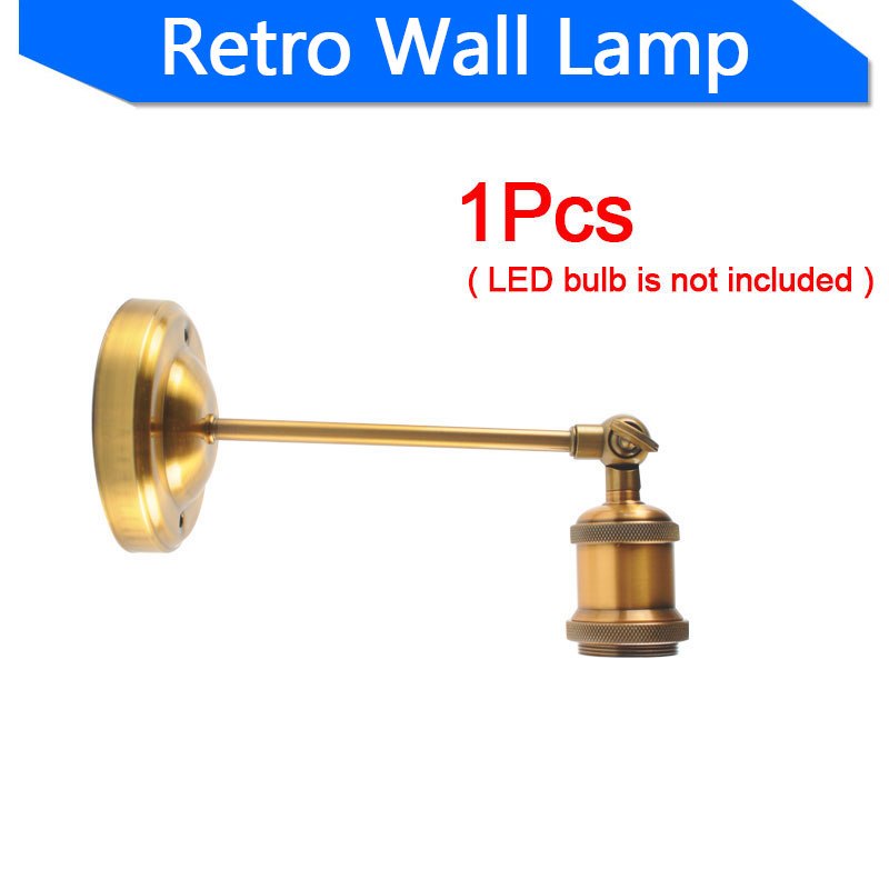 Wall Lamp Loft Wall Light E27 LED Edison Bulb ST64 110v 220v Vintage Loft Adjustable Industrial Metal Wall Light Sconce Lamp