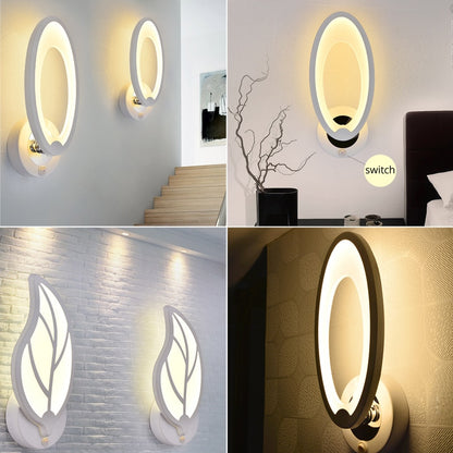 Wall Lamps Sconce With Switch Bedroom Home Modern Bathroom Indoor Lighting Wall Sconces luminaire Deco Stairs LED Wall Lights