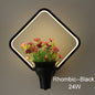 Wall Lamps white black color LED indoor art flower basket  for living room bedroom bedside aisle lamp wall lights  home deco