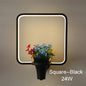 Wall Lamps white black color LED indoor art flower basket  for living room bedroom bedside aisle lamp wall lights  home deco