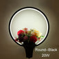 Wall Lamps white black color LED indoor art flower basket  for living room bedroom bedside aisle lamp wall lights  home deco