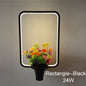 Wall Lamps white black color LED indoor art flower basket  for living room bedroom bedside aisle lamp wall lights  home deco