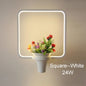 Wall Lamps white black color LED indoor art flower basket  for living room bedroom bedside aisle lamp wall lights  home deco