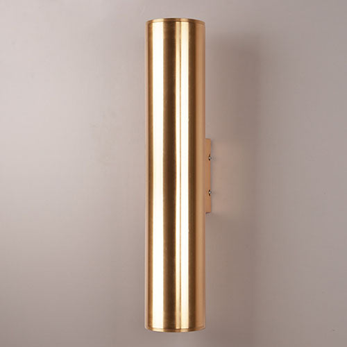 Wall Light Gold Tube Design lights Plating Aluminium Cover LED Sconce Light Hallway Coffee Shop Indoor Up and Down Light