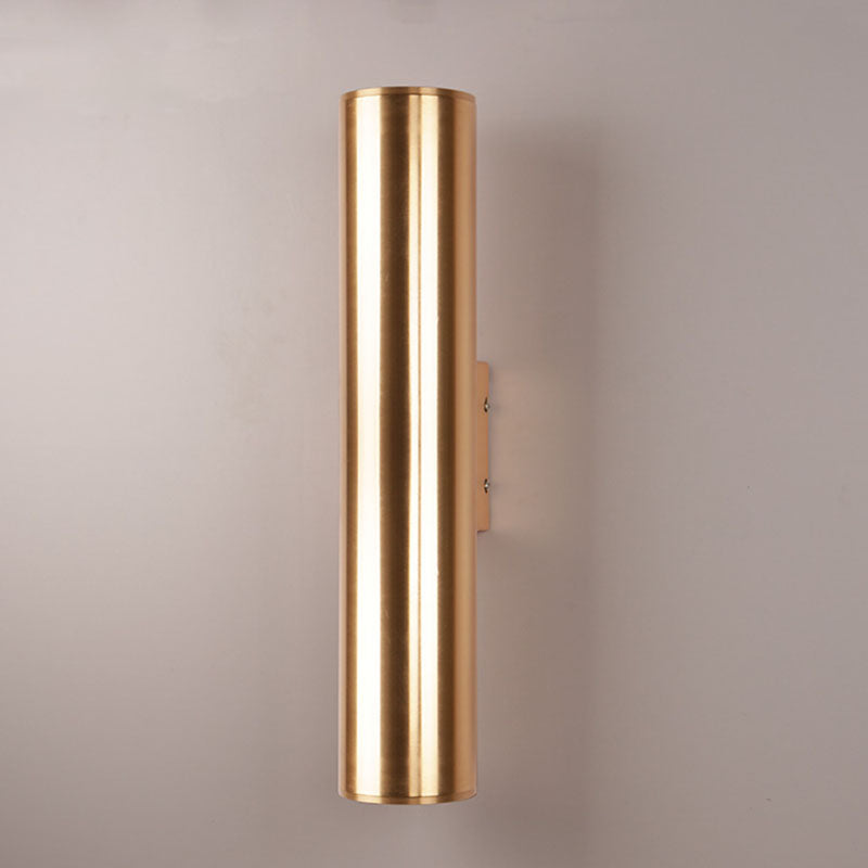 Wall Light Gold Tube Design lights Plating Aluminium Cover LED Sconce Light Hallway Coffee Shop Indoor Up and Down Light