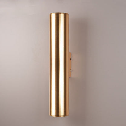 Wall Light Gold Tube Design lights Plating Aluminium Cover LED Sconce Light Hallway Coffee Shop Indoor Up and Down Light