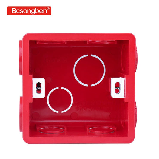 Wall Plate Adjustable Internal Cassette Mounting switch socket  Box White/Red/Blue Plastic Materials For 86 Type Standard Light