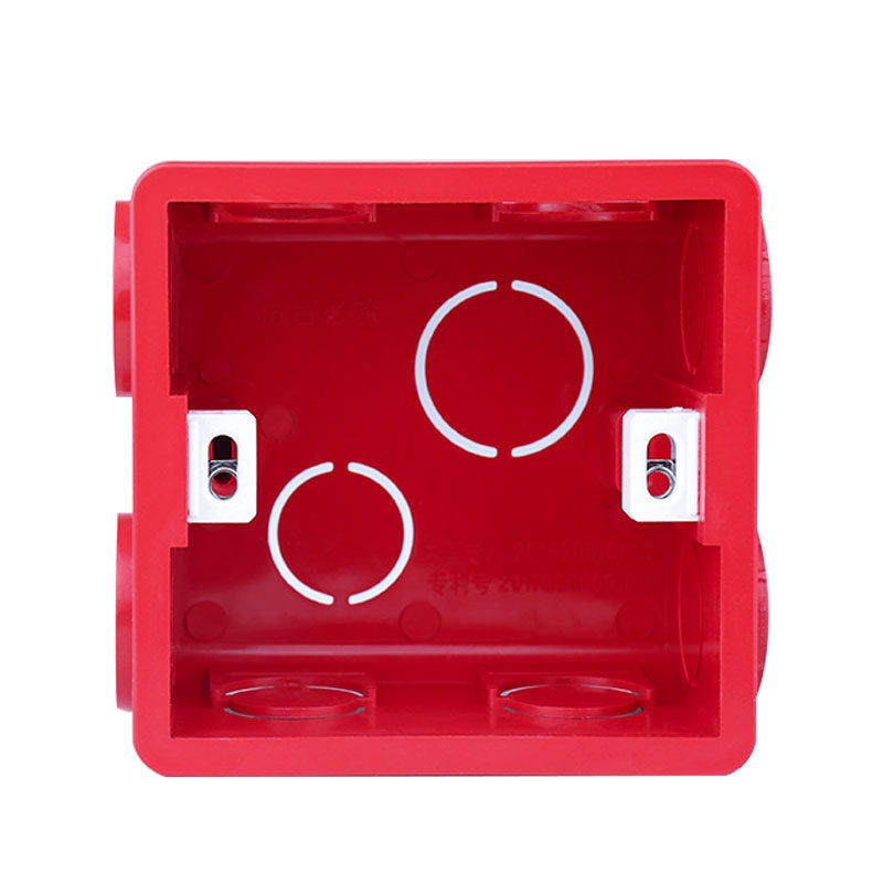 Wall Plate Adjustable Internal Cassette Mounting switch socket  Box White/Red/Blue Plastic Materials For 86 Type Standard Light