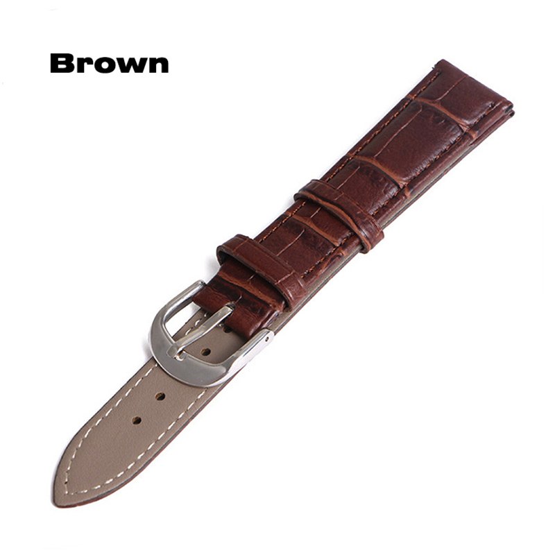 Watch Band Genuine Leather straps Watchbands 12mm 18mm 20mm 14mm 16mm 19mm 22mm watch accessories men Brown Black Belt band