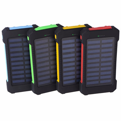 Waterproof Solar Power Bank Real 20000 mAh Dual USB External Polymer Battery Charger Outdoor Light Lamp Powerbank Ferisi