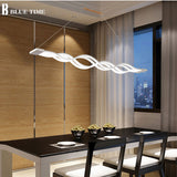 Wave design Chandelier for dinning room Black White chandelier lights modern chandelier led lighting AC 85-260V 100CM 120CM