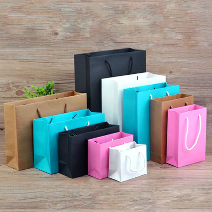 Wholesale 500pcs/lot 250g recyclable  gift paper bags grocery shopping bags customized printing company logo for ads bags