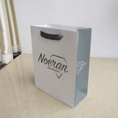 Wholesale 500pcs/lot 250g recyclable  gift paper bags grocery shopping bags customized printing company logo for ads bags