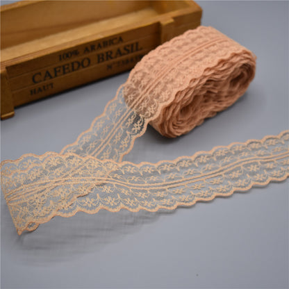 Wholesale Beautiful 10Yards Lace Ribbon 45MM wide african lace fabric lace trim white lace embroidered trim trimmings for sewing