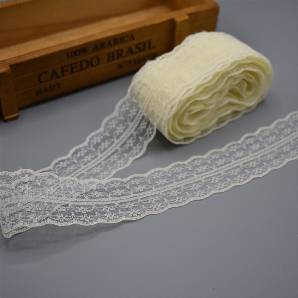 Wholesale Beautiful 10Yards Lace Ribbon 45MM wide african lace fabric lace trim white lace embroidered trim trimmings for sewing