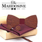 Wholesale Mahoosive Wood Bow Tie Mens Butterfly Cravat Party Ties For Men Wooden Bow Ties Gravatas Corbatas Special Link