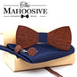 Wholesale Mahoosive Wood Bow Tie Mens Butterfly Cravat Party Ties For Men Wooden Bow Ties Gravatas Corbatas Special Link