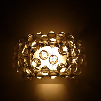 Willlustr Modern Design Light Wall Sconce Acrylic Ball Lighting replica Foscarini Caboche Wall Lamp LED R7S bulb clear gold bead