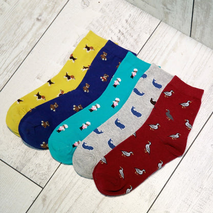 Winter Autumn New Women In Tube Sock Dog Animal Women Socks Fashion Cotton EUR35-40