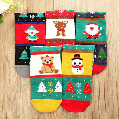 Winter Crew Christmas Funny Cotton Socks Harujuku Emoji Santa Snowman Funny Female Art socks Christmas Gift Happy Cotton Socks