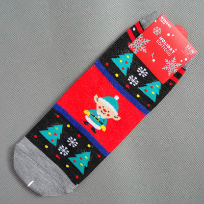 Winter Crew Christmas Funny Cotton Socks Harujuku Emoji Santa Snowman Funny Female Art socks Christmas Gift Happy Cotton Socks