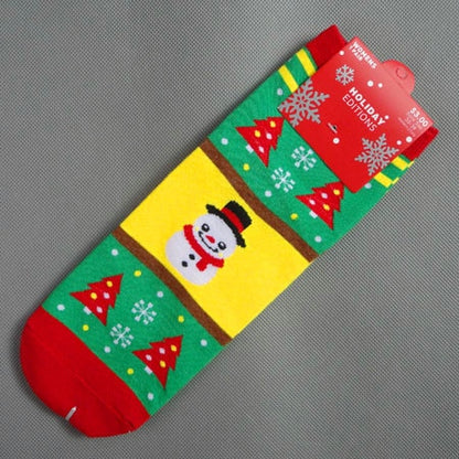 Winter Crew Christmas Funny Cotton Socks Harujuku Emoji Santa Snowman Funny Female Art socks Christmas Gift Happy Cotton Socks