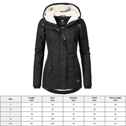 Winter Gothic Hooded Coats Zipper Slim Outerwear Zippers Fashion Patchwork Black Female Warm Windproof Autumn Overcoats Fall