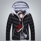 Winter Jacket Men Hat Detachable Warm Coat Cotton-Padded Outwear Mens Coats Jackets Hooded Collar Slim Clothes Thick Parkas X327