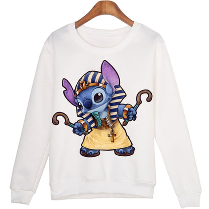 Winter Students Cartoon Stitch Moleton Hoodies Tops Harajuku Sweatshirt Women Sudaderas Mujer 2015 WMH39