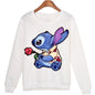 Winter Students Cartoon Stitch Moleton Hoodies Tops Harajuku Sweatshirt Women Sudaderas Mujer 2015 WMH39