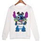 Winter Students Cartoon Stitch Moleton Hoodies Tops Harajuku Sweatshirt Women Sudaderas Mujer 2015 WMH39