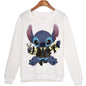 Winter Students Cartoon Stitch Moleton Hoodies Tops Harajuku Sweatshirt Women Sudaderas Mujer 2015 WMH39