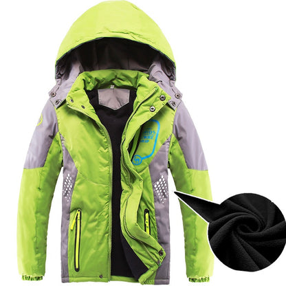 Winter Thicken Warm Child Coat Kids Clothes Double-deck Windproof Boys Girls Jackets Children Outerwear For 3-14 Years Old