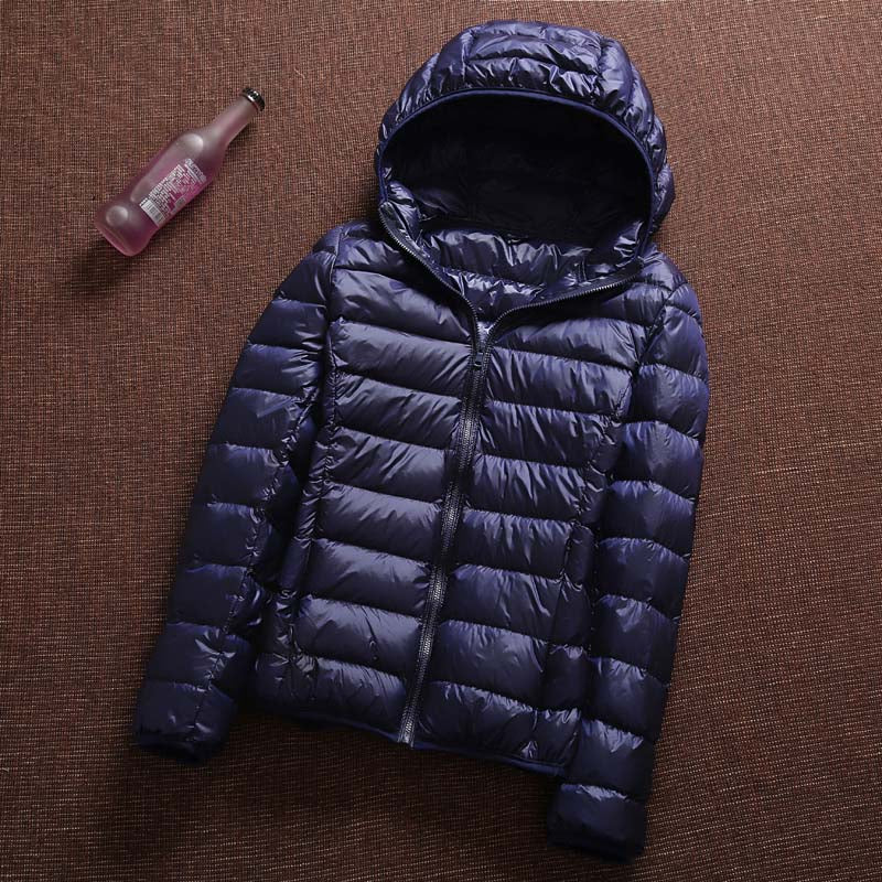 Winter Women Ultra Light Down Jacket 90% Duck Down Hooded Jackets Long Sleeve Warm Slim Coat Parka Female Solid Portabl Outwear