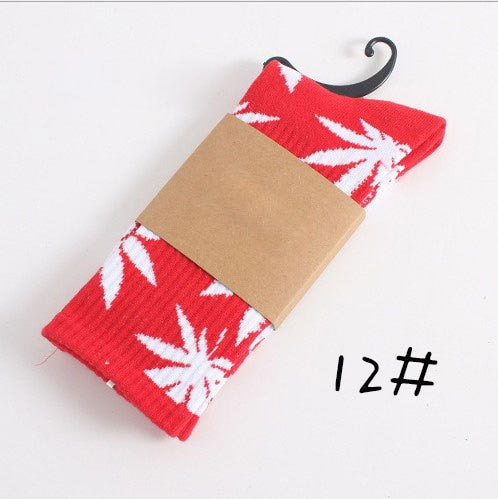 Winter high Quality Harajuku chaussette Style Weed Socks For Women Men's Cotton Hip Hop Socks Man Meias Mens Calcetines