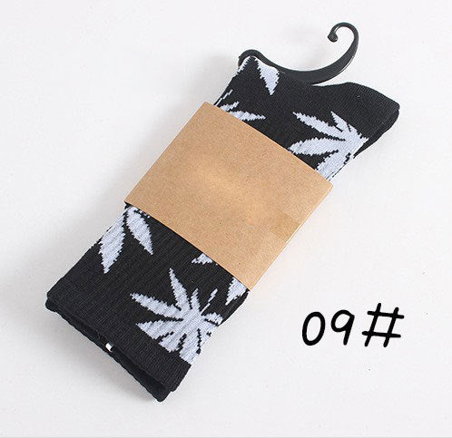 Winter high Quality Harajuku chaussette Style Weed Socks For Women Men's Cotton Hip Hop Socks Man Meias Mens Calcetines