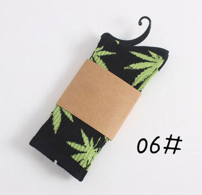 Winter high Quality Harajuku chaussette Style Weed Socks For Women Men's Cotton Hip Hop Socks Man Meias Mens Calcetines