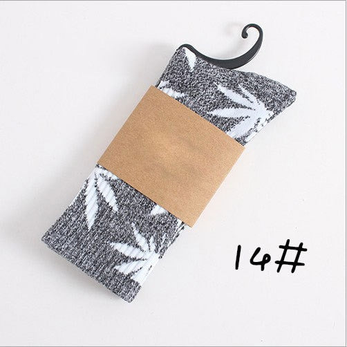 Winter high Quality Harajuku chaussette Style Weed Socks For Women Men's Cotton Hip Hop Socks Man Meias Mens Calcetines