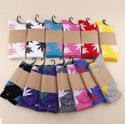 Winter high Quality Harajuku chaussette Style Weed Socks For Women Men's Cotton Hip Hop Socks Man Meias Mens Calcetines