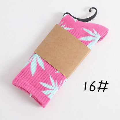 Winter high Quality Harajuku chaussette Style Weed Socks For Women Men's Cotton Hip Hop Socks Man Meias Mens Calcetines