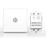 Wireless Lights Switch Kit 1 Gang 433 MHz RF Wall Lamp Switch No Wiring App Required Contains Switch Panel and Receive Module S2