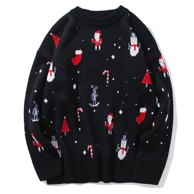 Women Casual Loose Christmas Sweaters New Fashion Designer Autumn and Winter Knitted Pullovers Sweater