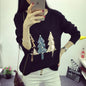 Women Christmas Sweater Pullover Winter 2018 New Hot Fashion O-neck Sequined Christmas Tree Long Sleeve Knit Pullovers Sweaters