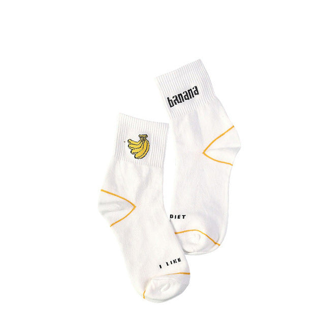 Women Daily Socks Harajuku Korea Japanese Cotton Kitten Flame Ulzzang Socks Men Chinese Cactus Gun Shark Alien Students Socks