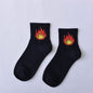 Women Daily Socks Harajuku Korea Japanese Cotton Kitten Flame Ulzzang Socks Men Chinese Cactus Gun Shark Alien Students Socks