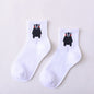 Women Daily Socks Harajuku Korea Japanese Cotton Kitten Flame Ulzzang Socks Men Chinese Cactus Gun Shark Alien Students Socks