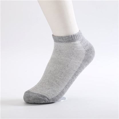 Women Soft Breathable Cotton Socks Unisex Solid White Gray Black Socks Mesh Ankle Socks Thin Boat Summer Meias Couples' socks